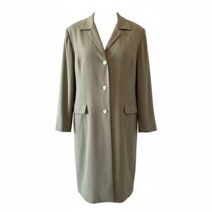 Due Per Due Plus Size  Women's Olive Green Long Jacket
